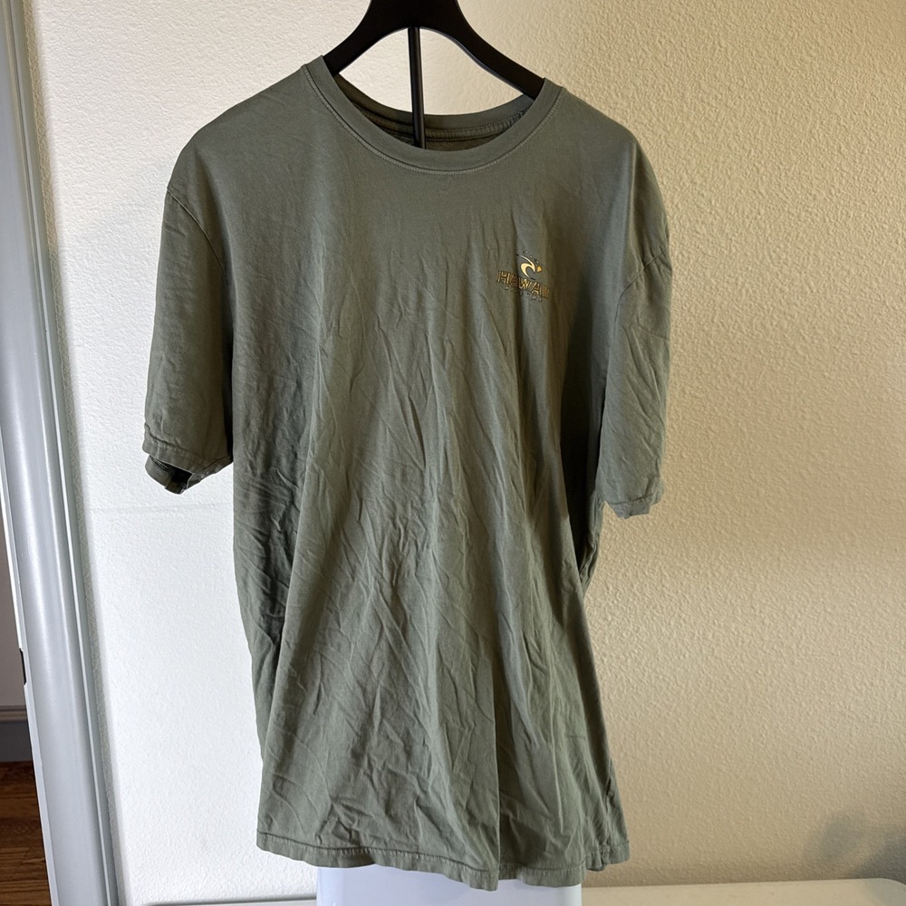 Rip Curl Hawaii Wave Short Sleeve Surf Shirt Men's Loose Fit Mesh Green Size 2XL